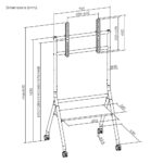 BRATECK βάση δαπέδου TTF13E-46FW για τηλεόραση 37-86" έως 80kg
