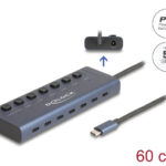 DELOCK USB-C hub 63410 με διακόπτες