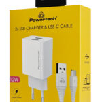 POWERTECH φορτιστής τοίχου PT-1324 με καλώδιο USB-C