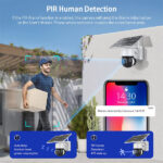 SECTEC smart ηλιακή κάμερα ST-S518M-3M με προβολείς