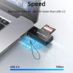CABLETIME card reader CT-ASD3-PB για SD & micro SD