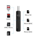 CABLETIME card reader CT-ASD3-PB για SD & micro SD