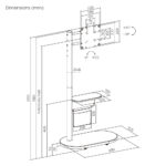 BRATECK βάση δαπέδου FS54-22T-02W για τηλεόραση 17-43" έως 15kg