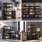 HOME USE μεταλλική ραφιέρα HUH-0198 με 5 ράφια