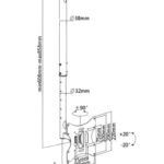 BRATECK βάση οροφής LCD-504A για τηλεόραση 23-42"