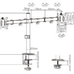 BRATECK βάση γραφείου LDT66-C024 για 2 οθόνες 17"-32"
