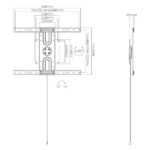 BRATECK επιτοίχια βάση LP69-46F για τηλεόραση 37-80" έως 50kg