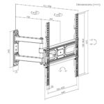 POWERTECH επιτοίχια βάση τηλεόρασης PT-1131