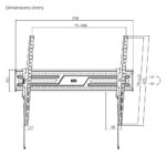 POWERTECH επιτοίχια βάση PT-1368 για τηλεόραση 43-100"