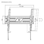POWERTECH επιτοίχια βάση τηλεόρασης PT-1370