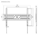 POWERTECH επιτοίχια βάση PT-1371 για τηλεόραση 37-86"