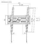 POWERTECH επιτοίχια βάση PT-1372 για τηλεόραση 32-75"