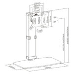 BRATECK βάση γραφείου LDT67-T01 για οθόνη 17"-32"