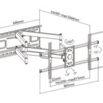 BRATECK επιτοίχια βάση LPA49-486XLD για τηλεόραση 43"-90"