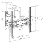 POWERTECH επιτοίχια βάση PT-1388 για τηλεόραση 32-65"