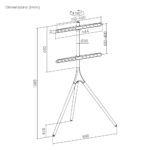 POWERTECH βάση δαπέδου PT-1400 για τηλεόραση 45-65"