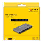 DELOCK HDMI KVM switch 18647 με 4x θύρες USB 5Gbps