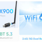 POWERTECH ασύρματος USB αντάπτορας δικτύου & Bluetooth 5.3 PT-1386