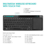 RIITEK ασύρματο πληκτρολόγιο Mini K18+ με touchpad