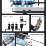 USAMS καλώδιο USB/USB-C σε 3 in 1 US-SJ646