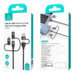 USAMS καλώδιο USB/USB-C σε 3 in 1 US-SJ646