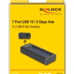 DELOCK USB hub 64326 με διακόπτες