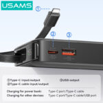 USAMS power bank CD225 με καλώδιο Lightning