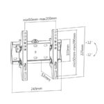 BRATECK επιτοίχια βάση KL21G-22T για τηλεόραση 23"-42"