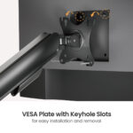 POWERTECH βάση γραφείου για 2x οθόνες PT-1425