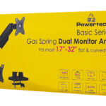 POWERTECH βάση γραφείου για 2x οθόνες PT-1425