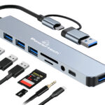 POWERTECH USB hub PTR-0151 με card reader