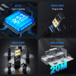 USAMS USB αντάπτορας Bluetooth 5.1 ZB321