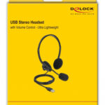 DELOCK headphones με μικρόφωνο 27178