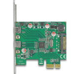 DELOCK κάρτα επέκτασης PCIe x1 σε 2x USB-C 90493