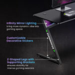 BRATECK gaming γραφείο GMD14-1 με RGB φωτισμό