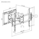 POWERTECH επιτοίχια βάση τηλεόρασης PT-1423