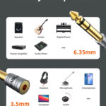 CABLETIME αντάπτορας ήχου 6.3mm σε 3.5mm CT-6M3F-AG