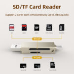 CABLETIME card reader CT-ACMCD2-ZG για SD & micro SD