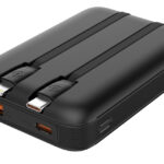 POWERTECH power bank με καλώδια και οθόνη PT-1417 10000mAh