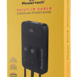 POWERTECH power bank με καλώδια και οθόνη PT-1417 10000mAh
