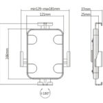 POWERTECH επιτοίχια βάση tablet PT-1447