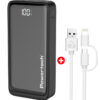 POWERTECH power bank με οθόνη & καλώδιο USB σε Micro/Lightning BNDL-0196