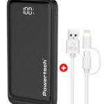 POWERTECH power bank με οθόνη & καλώδιο USB σε Micro/Lightning BNDL-0197