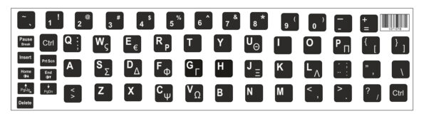 Αυτοκόλλητο universal για πληκτρολόγιο notebook