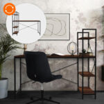 HOME USE γραφείο HUH-0249 με ραφιέρα