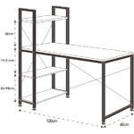 HOME USE γραφείο HUH-0249 με ραφιέρα