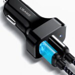 USAMS φορτιστής αυτοκινήτου C13 & καλώδιο Lightning