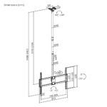 BRATECK βάση τηλεόρασης οροφής PLB-CE1568XL