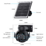 SECTEC smart ηλιακή κάμερα ST-515C-3M-5W-BK