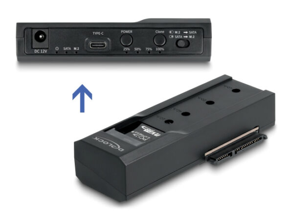 DELOCK docking station για M.2 NVMe/SATA ή 2.5"/3.5" SSD/HDD 64252